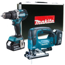 Bộ combo máy khoan vặn vít + Máy cưa dùng pin 18V Makita DLX2202TX1 Bộ combo máy khoan vặn vít + Máy cưa dùng pin 18V Makita DLX2202TX1